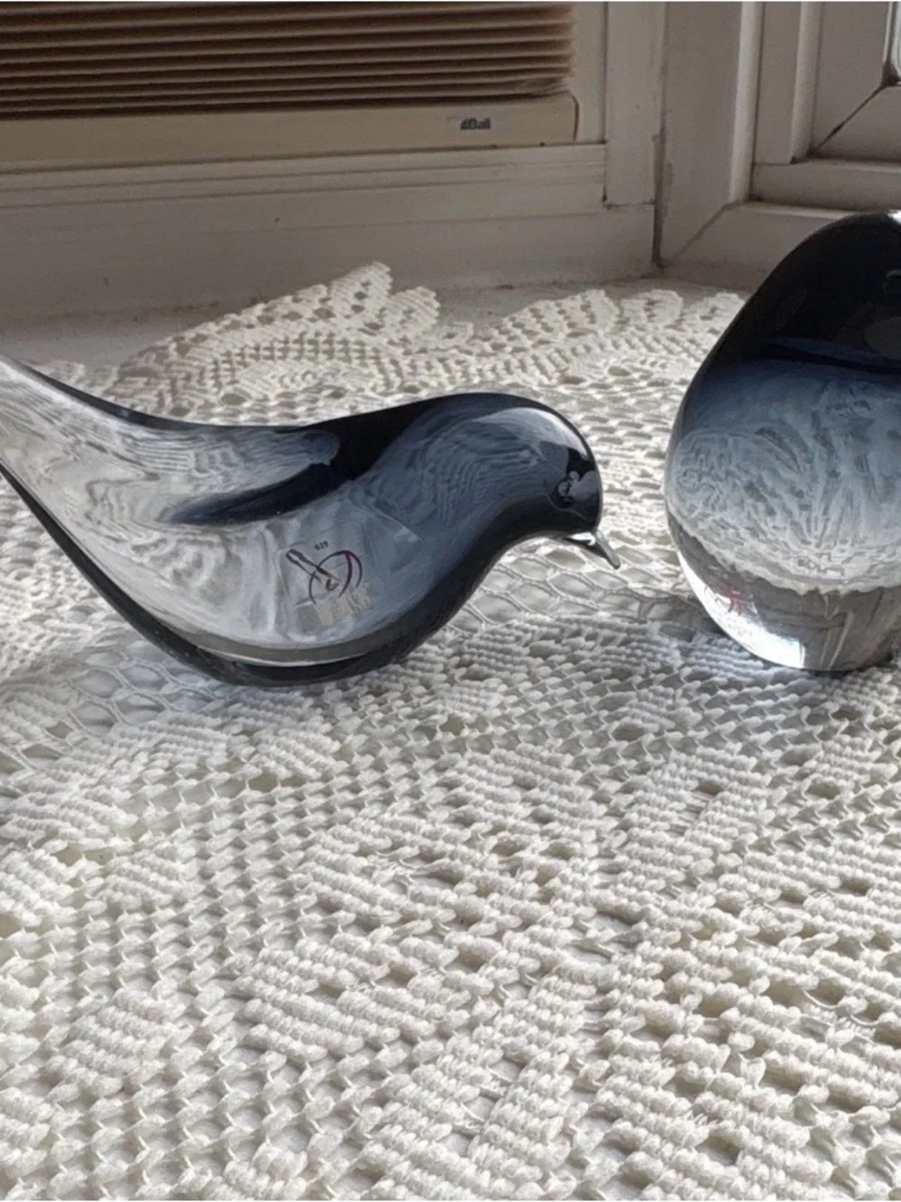 Murano glass birds signed with tag